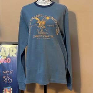 American Eagle Outfitters Blue Long Sleeve Tee